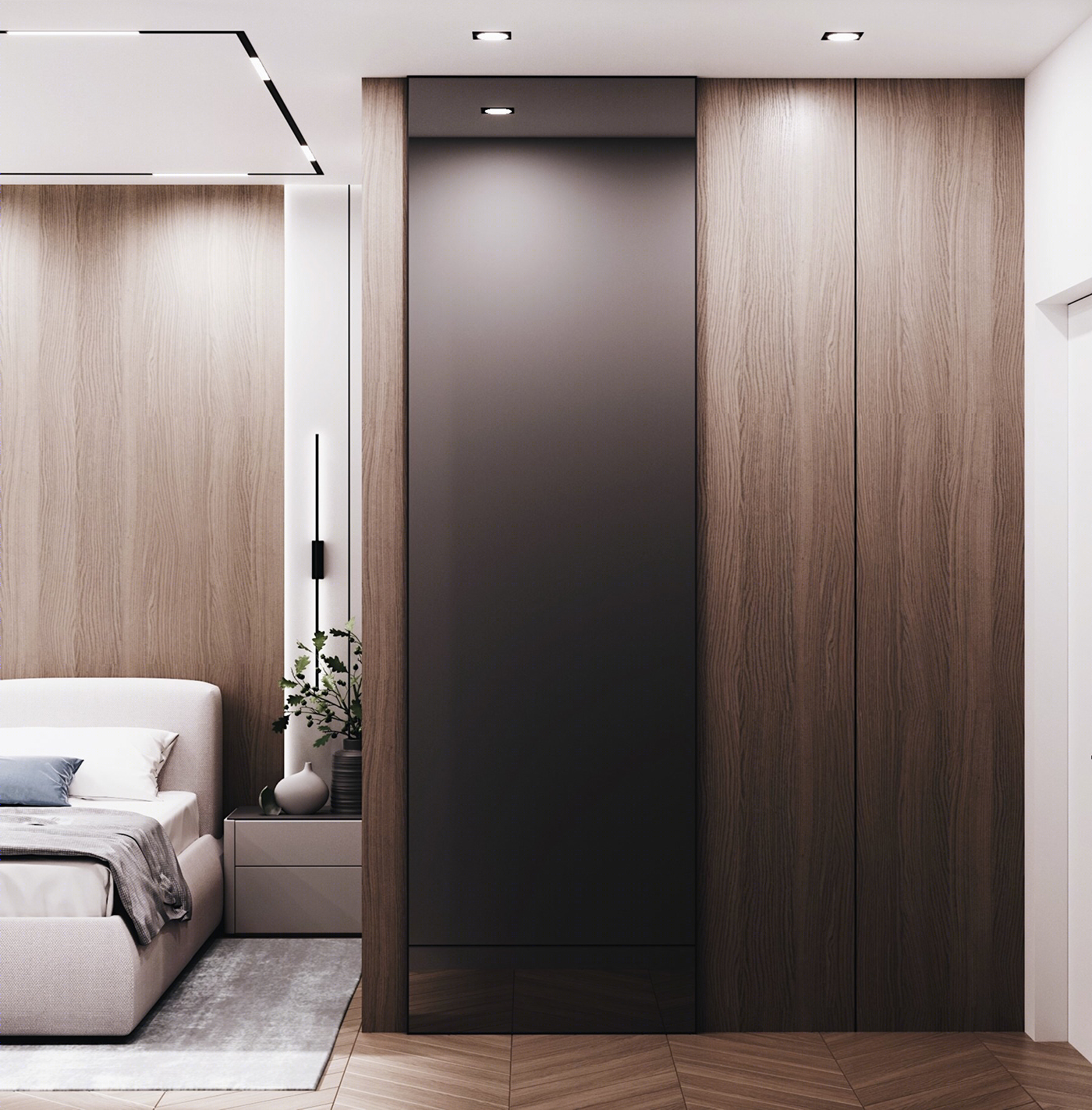 Anastasiya Gushchina丨平层丨Design project.  Bedroom.  Kiev, Ukraine, 2021-3