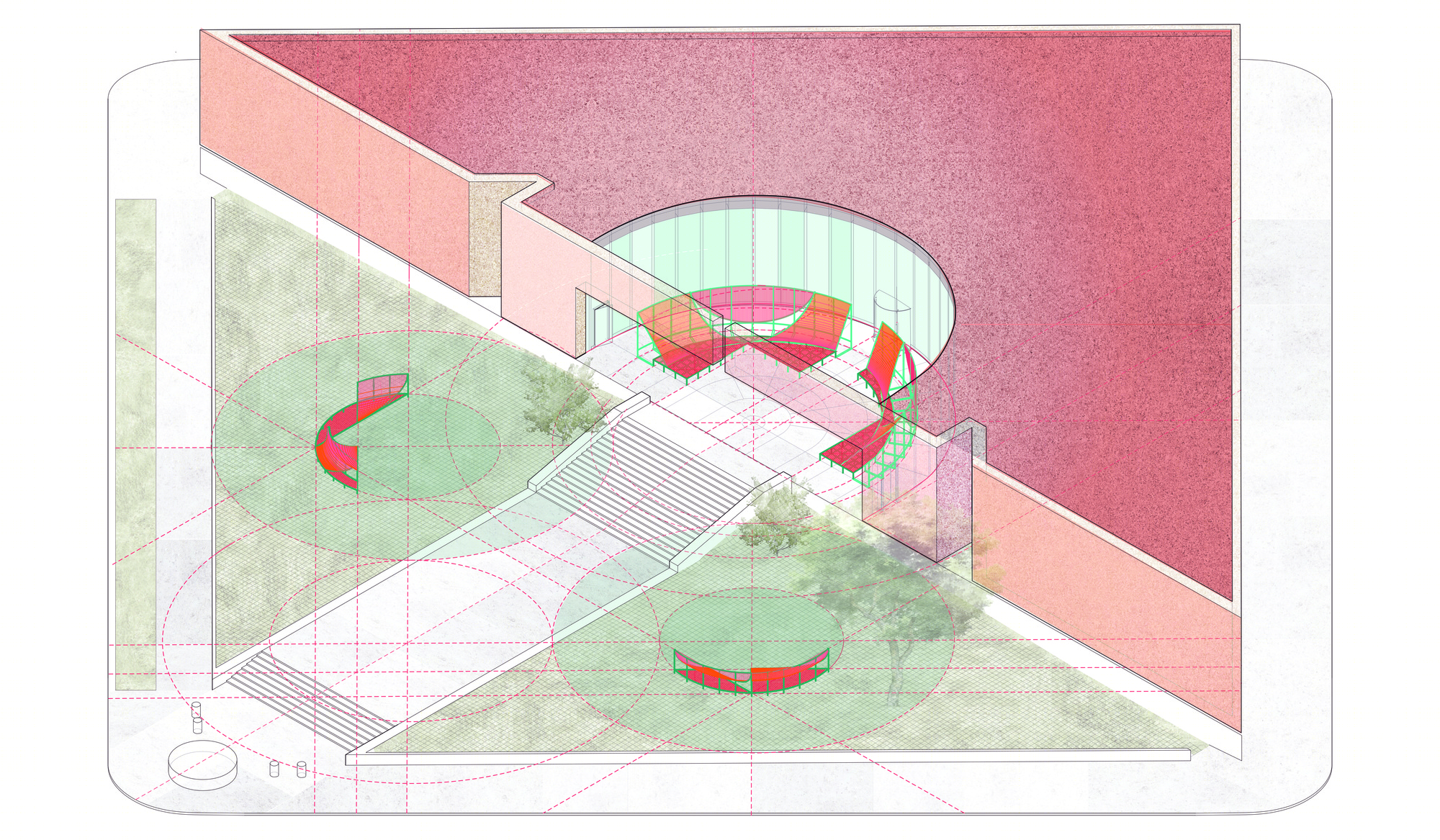 Soft Civic Installation | 激活公共空间的彩色编织结构-4