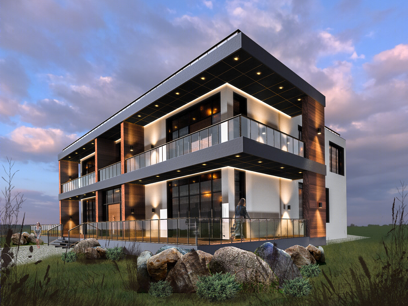 现代双层别墅设计-12