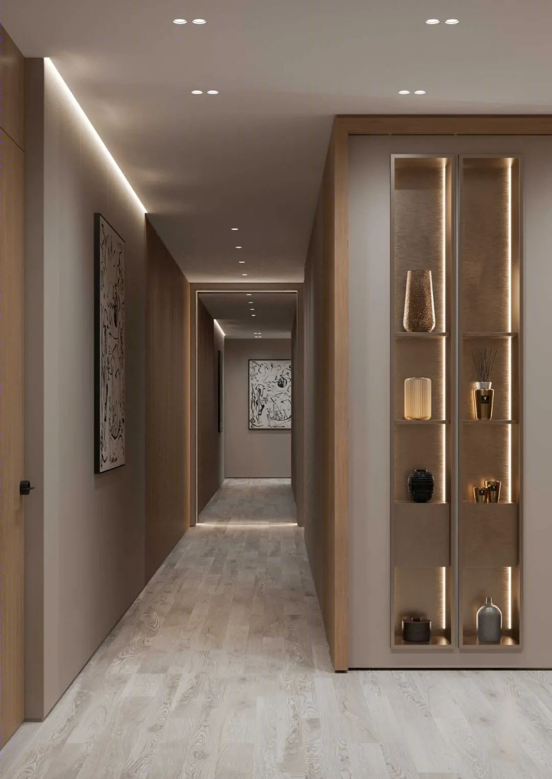 胡桃木打造现代简约豪宅丨Ab Architects-46