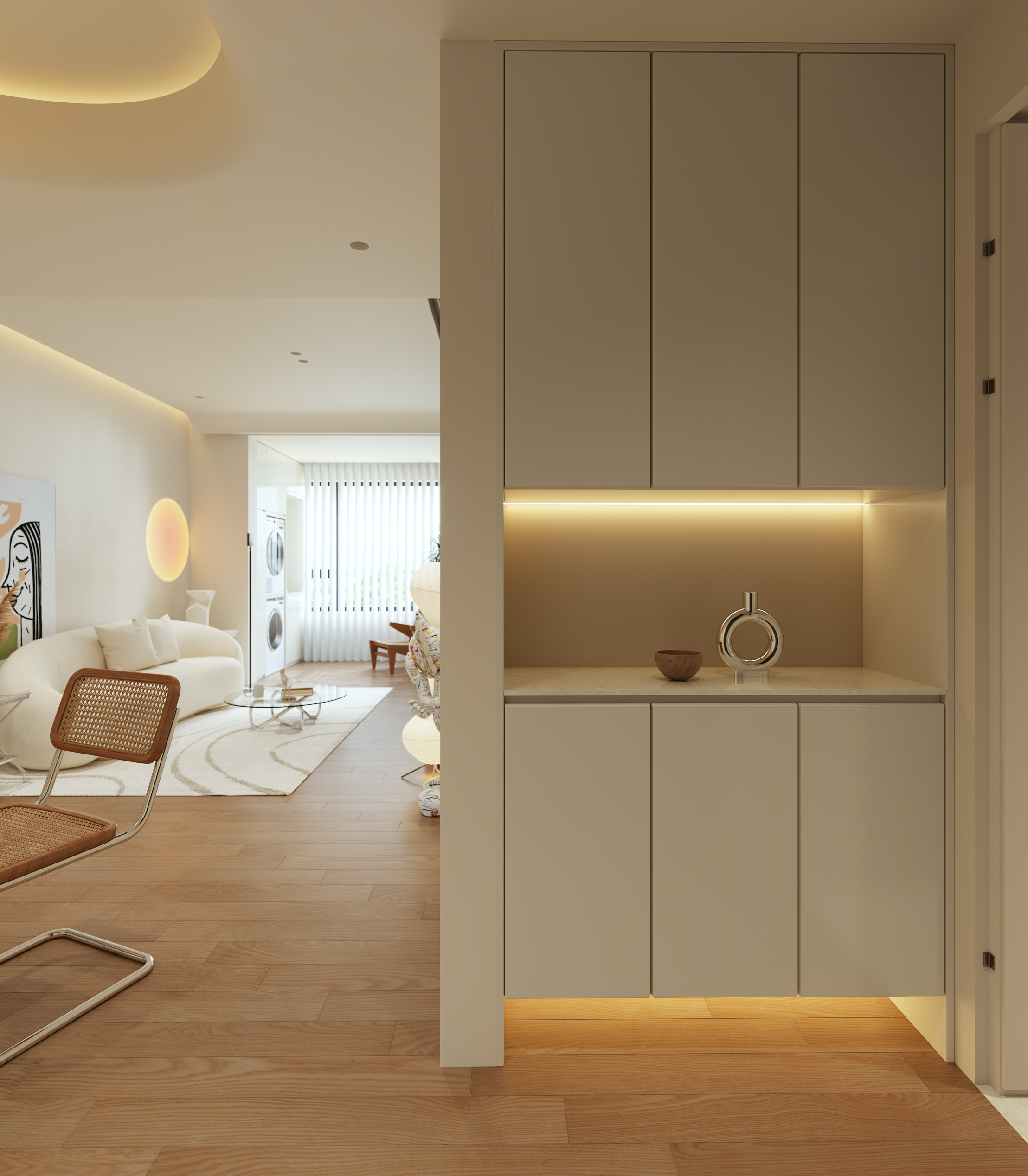 现代暖色调平层设计丨中国厦门丨厦门共道设计事务所-17