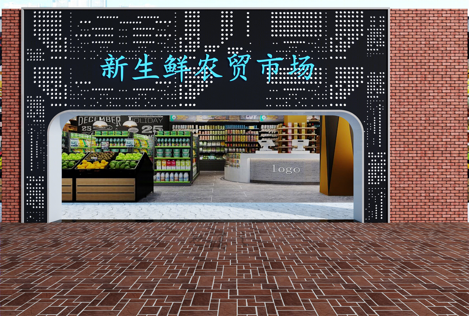 温柔清风下的餐饮门头设计合集-4