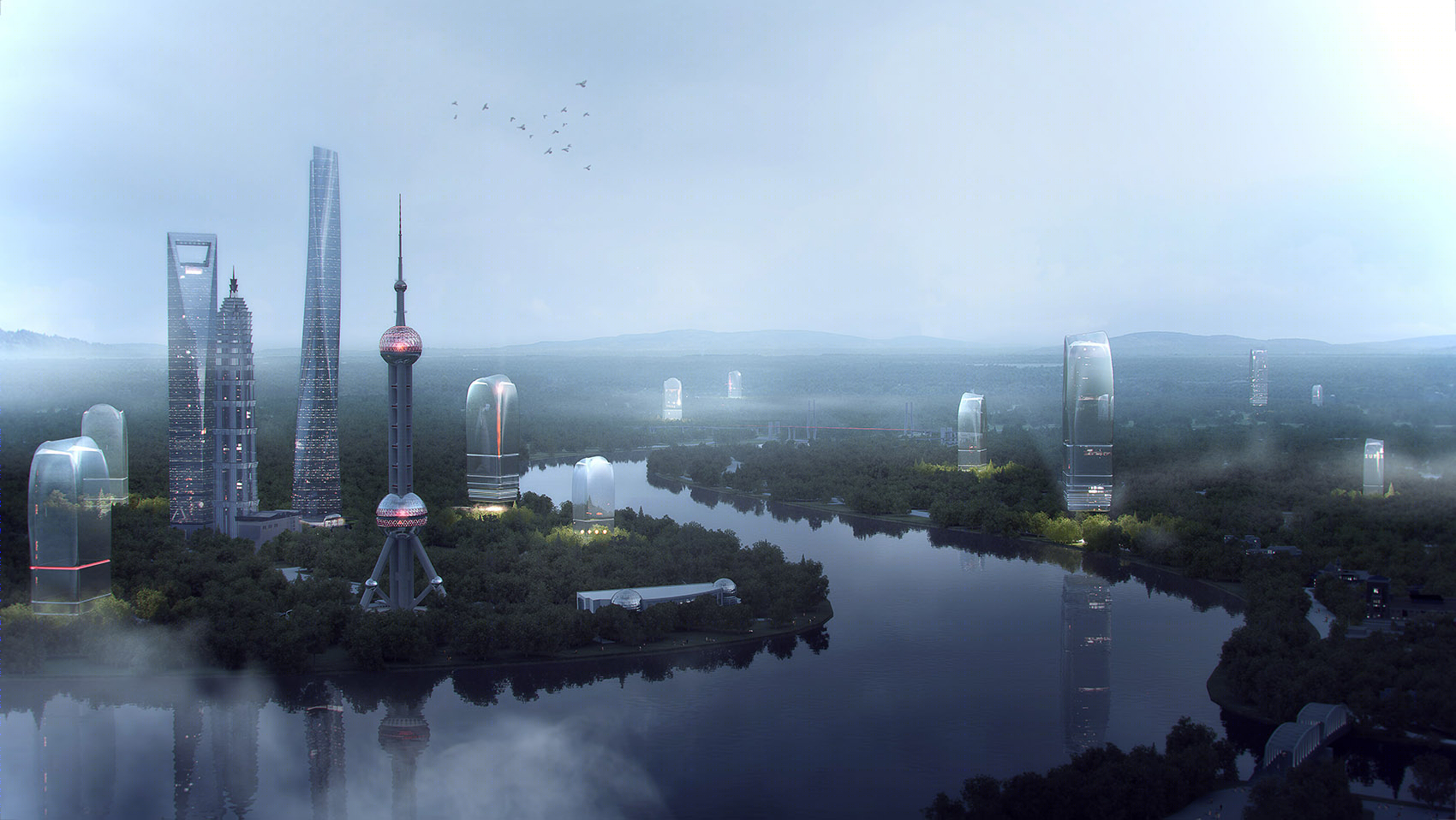 未来城市无人驾驶垂直社区设计-17