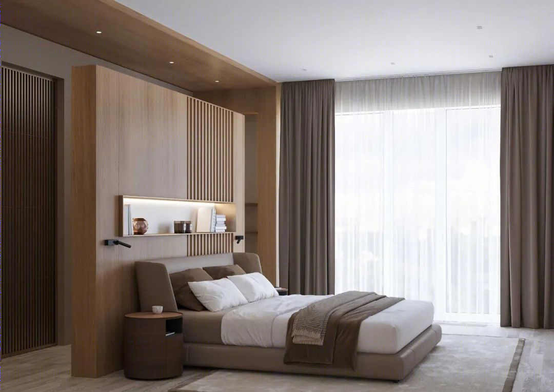 胡桃木打造现代简约豪宅丨Ab Architects-49