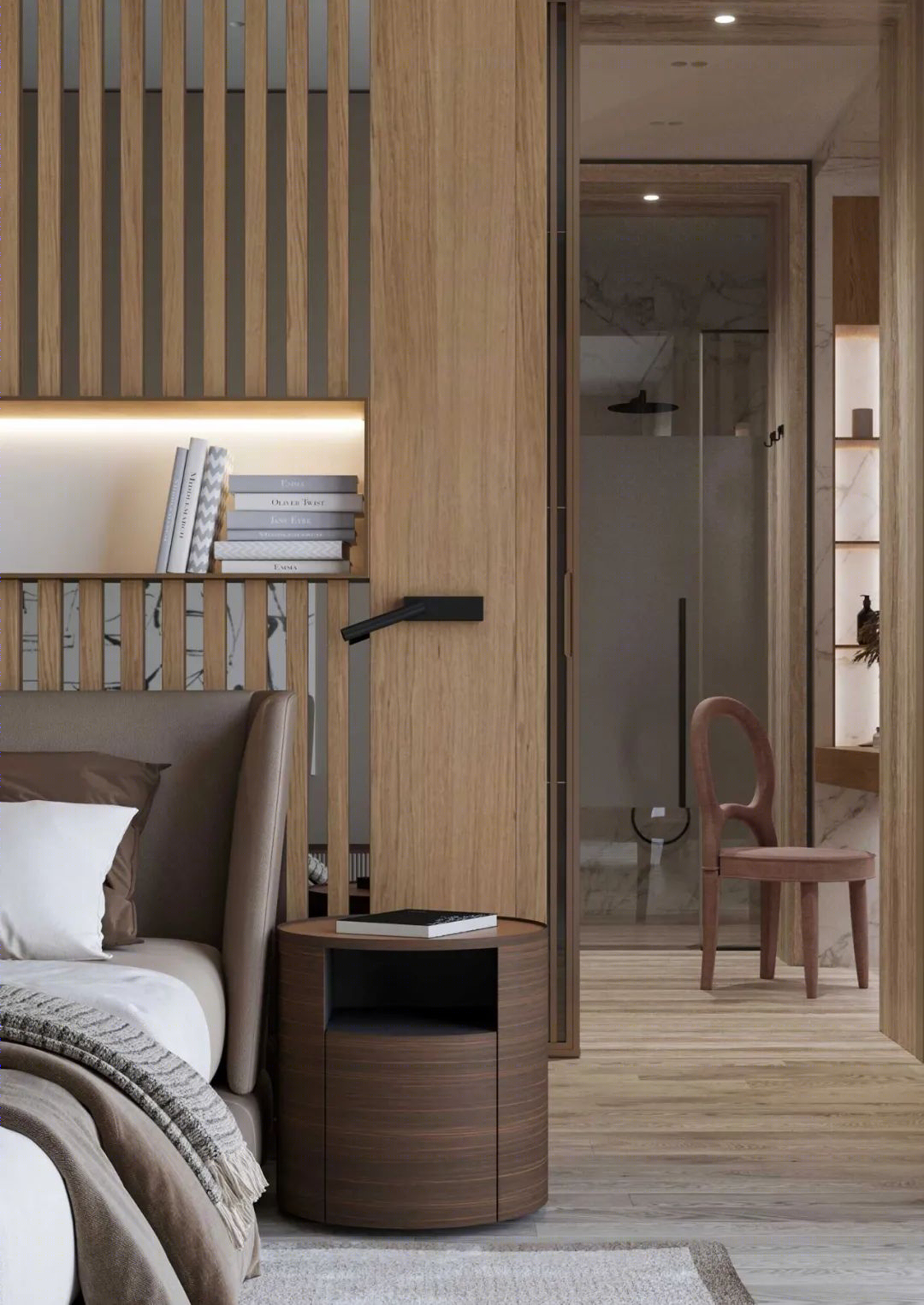 胡桃木打造现代简约豪宅丨Ab Architects-51