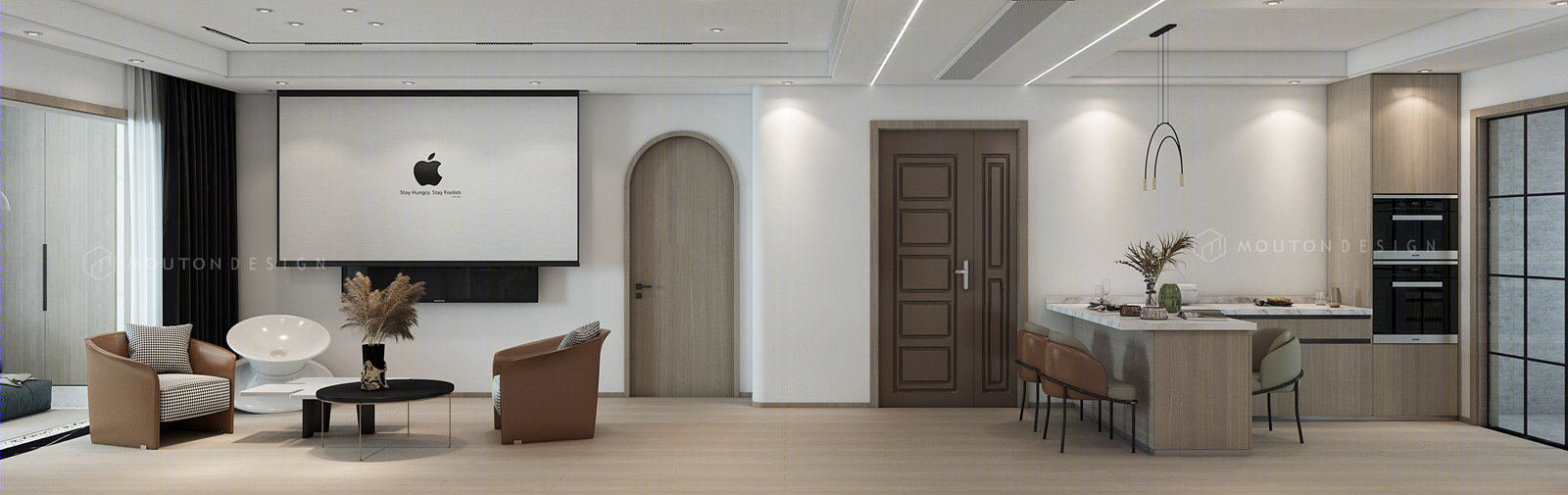 多功能书房-- 客厅空间设计，满足全家需求-41