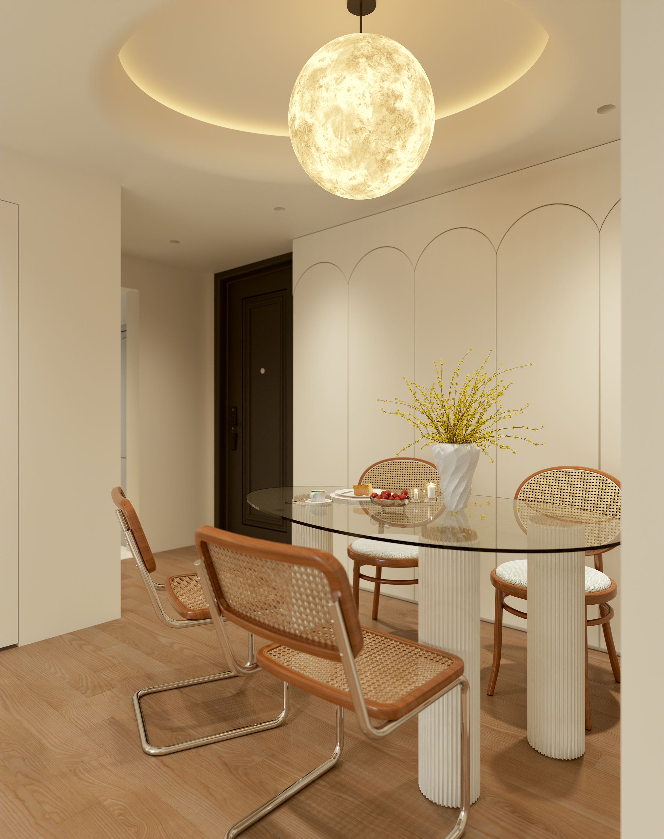 现代暖色调平层设计丨中国厦门丨厦门共道设计事务所-21