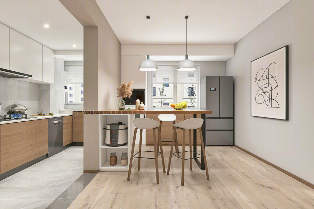 多功能书房-- 客厅空间设计，满足全家需求-46