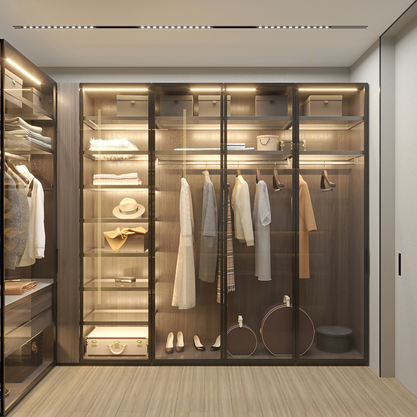 Anastasiya Gushchina丨平层丨Bedroom Decorated With Natural Stone And Wood-4