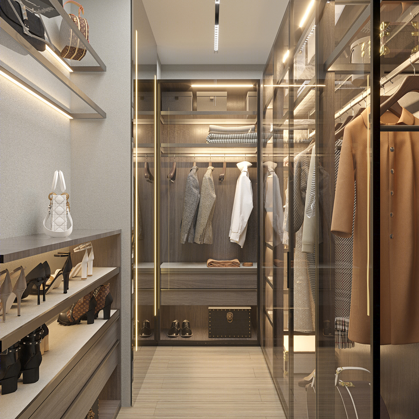 Anastasiya Gushchina丨平层丨Bedroom Decorated With Natural Stone And Wood-5