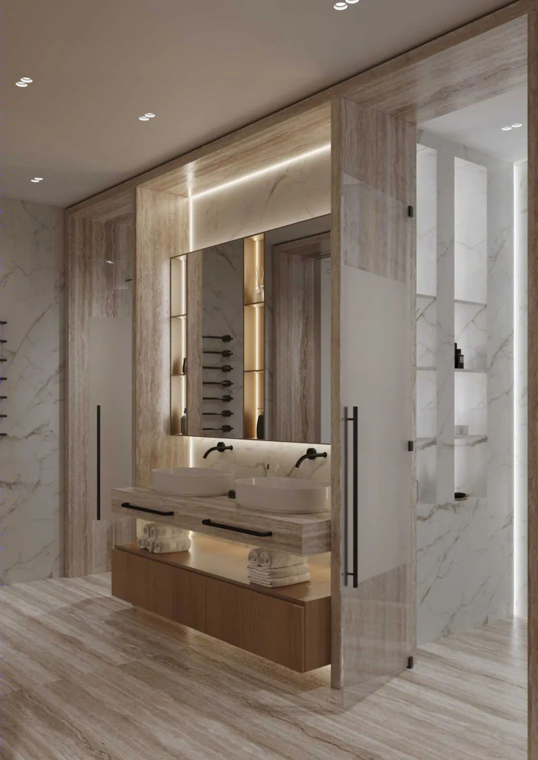 胡桃木打造现代简约豪宅丨Ab Architects-55