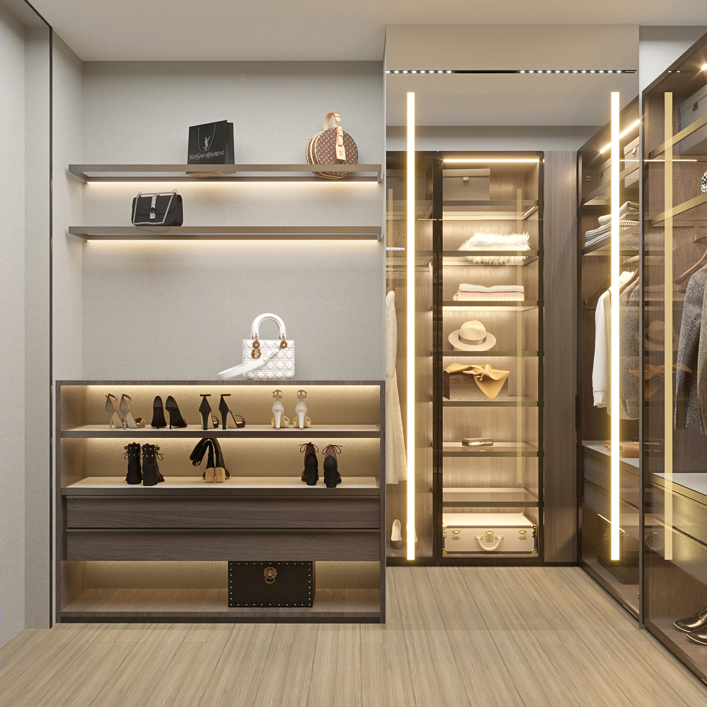 Anastasiya Gushchina丨平层丨Bedroom Decorated With Natural Stone And Wood-6