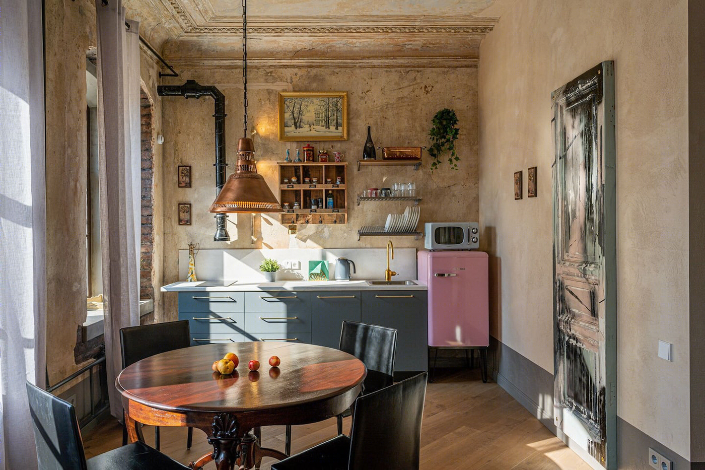 2017 年工业风格 Loft 公寓设计典范丨俄罗斯圣彼得堡丨Valeria Leone-7