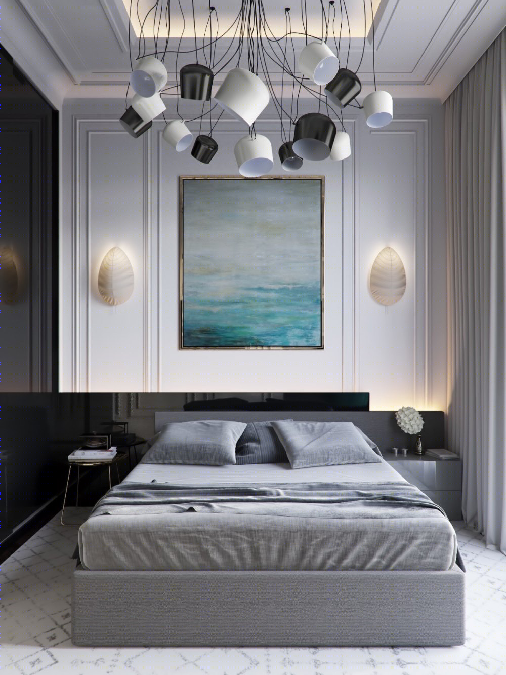 高雅灰卧室，品味与魅力的完美融合-29