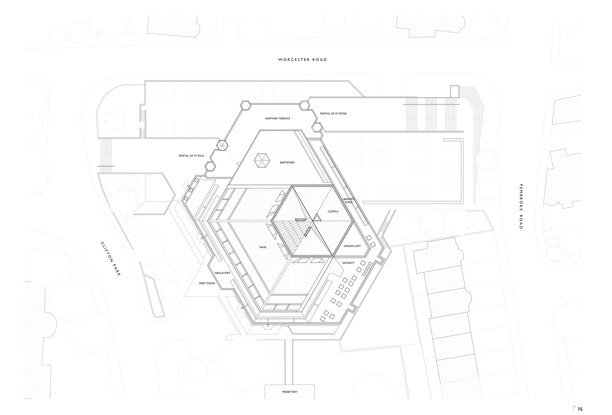 英国著名建筑公司 Purcell 修复 Clifton Cathedral，实现百年建筑的现代化重生-3