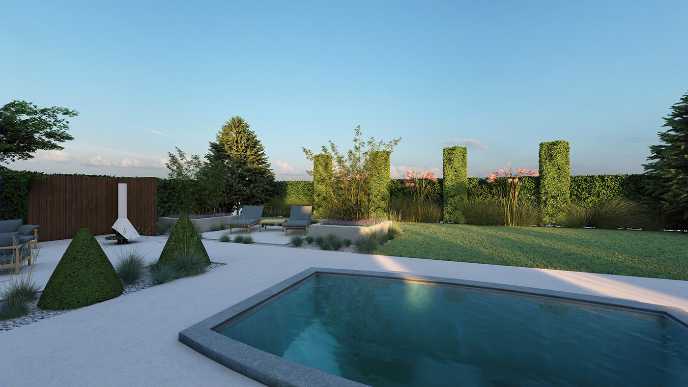 Anastasiya Gushchina丨别墅建筑丨Wild Grasses meet Formal Pines - Landscape design-2