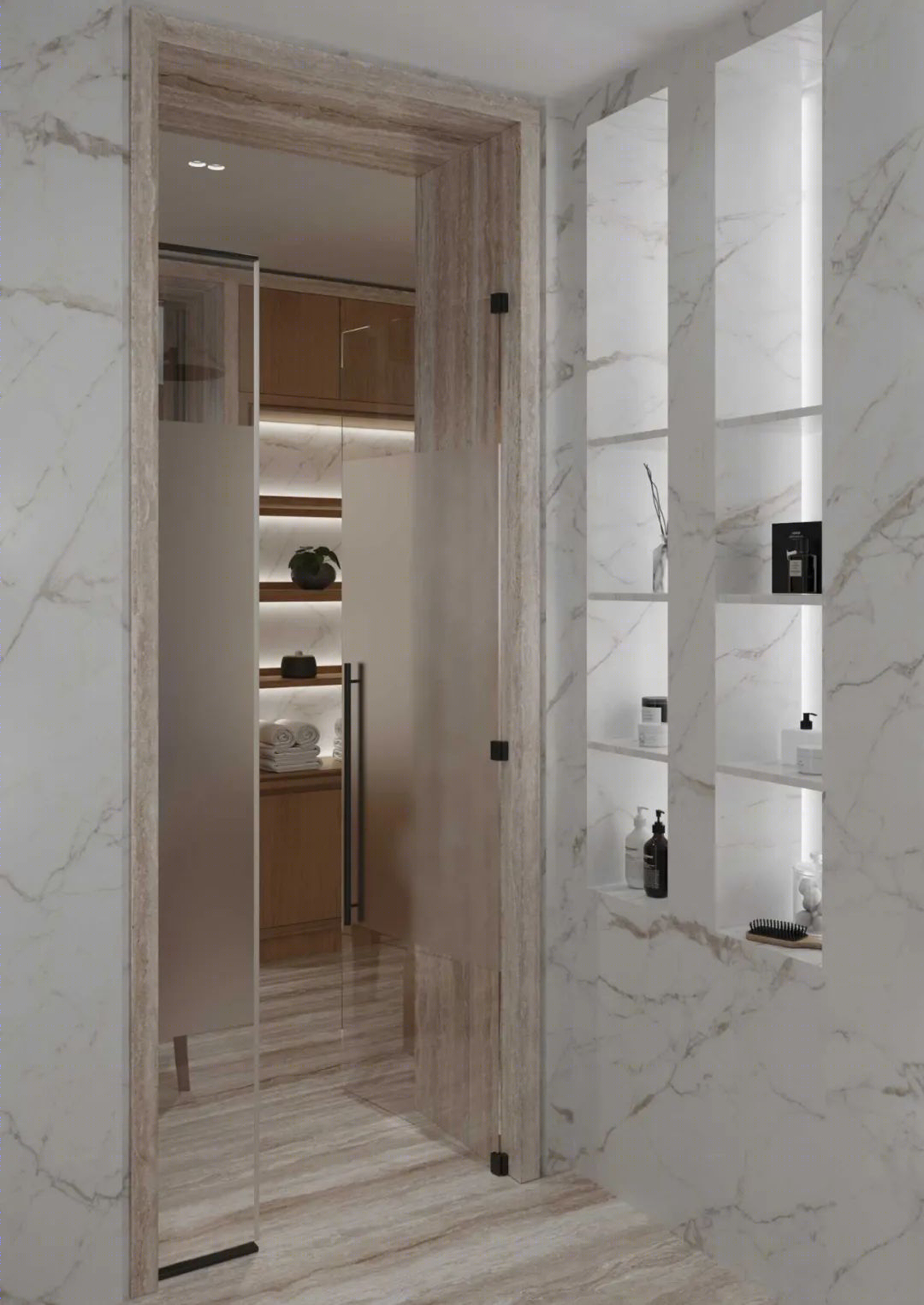 胡桃木打造现代简约豪宅丨Ab Architects-59