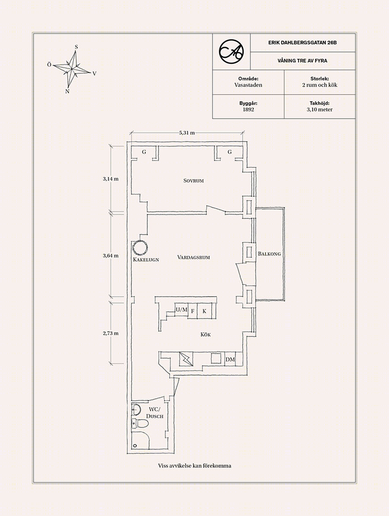 哥德堡带有温暖色调的白雪公寓-23
