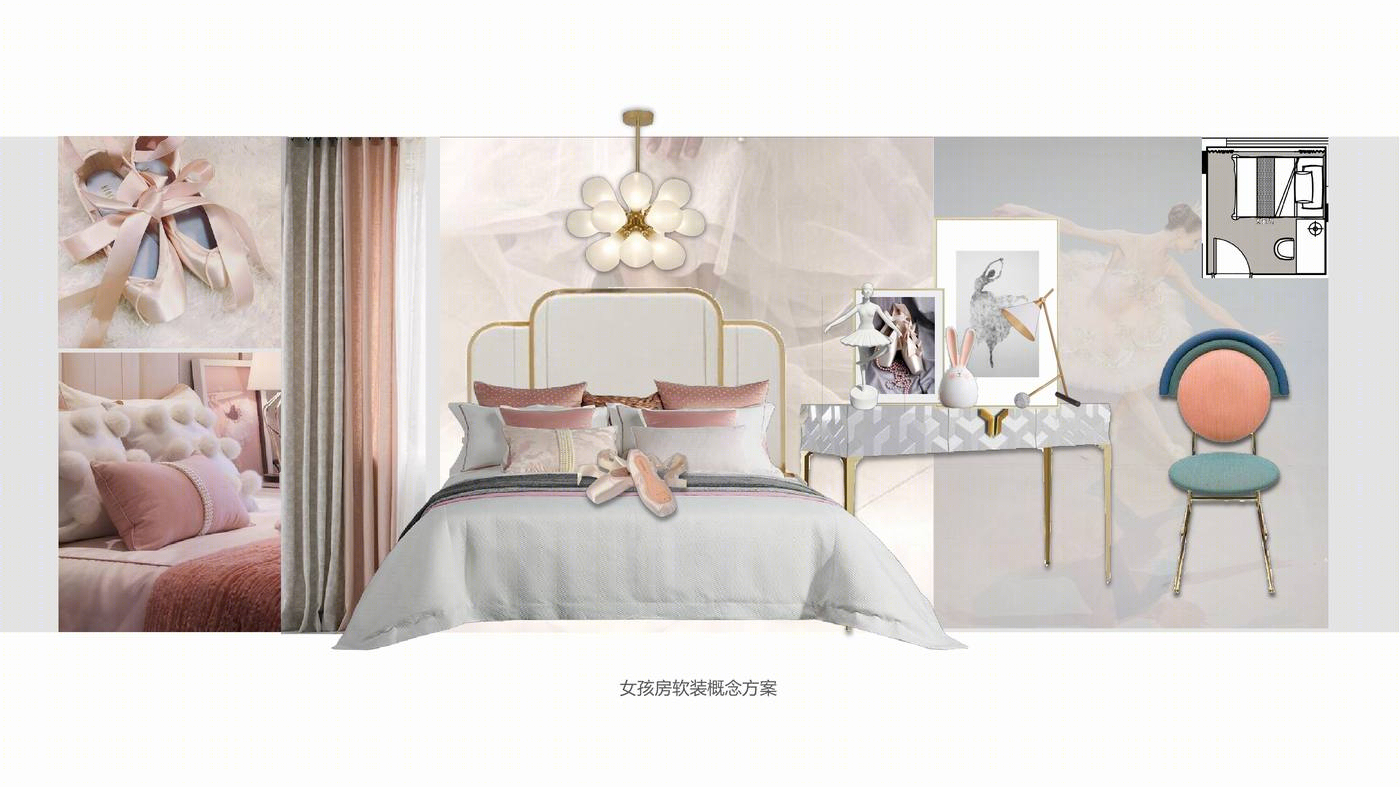 现代轻奢三套样板间丨软装方案+效果图-33