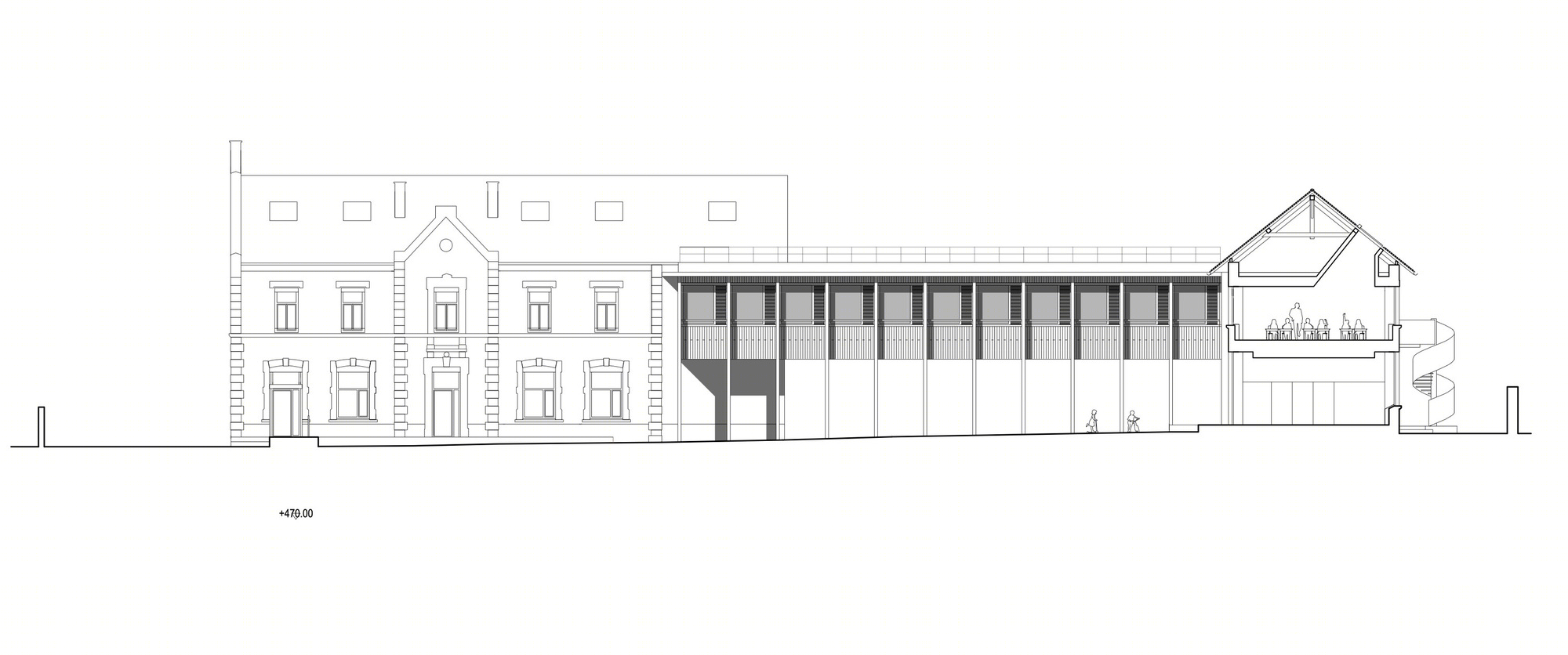 法国 Le Grand Lemps 小学木质连接桥建筑-11