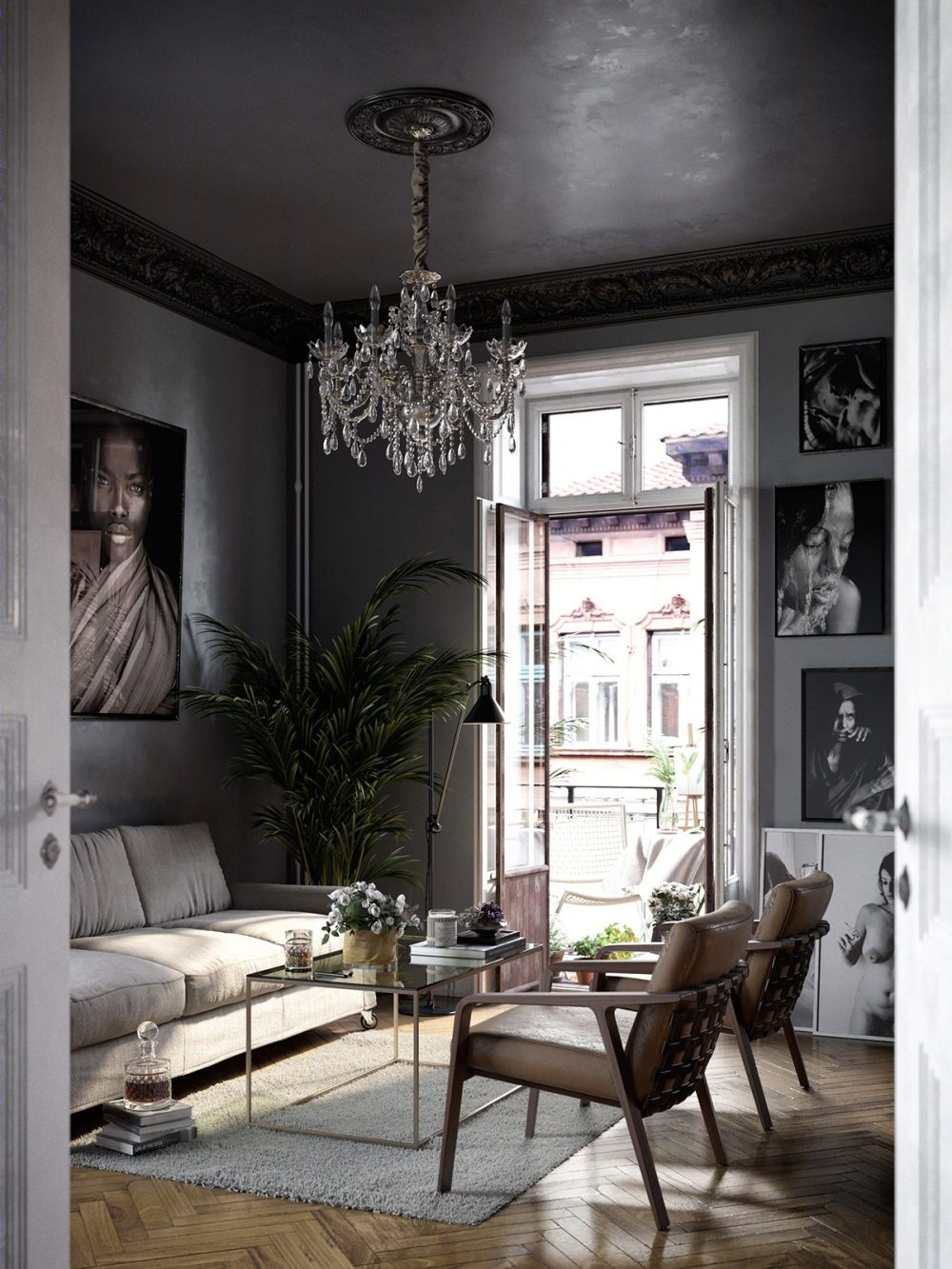 北欧黑灰空间，展现别样住宅魅力-3