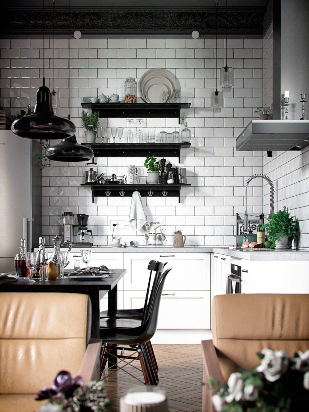 北欧黑灰空间，展现别样住宅魅力-6