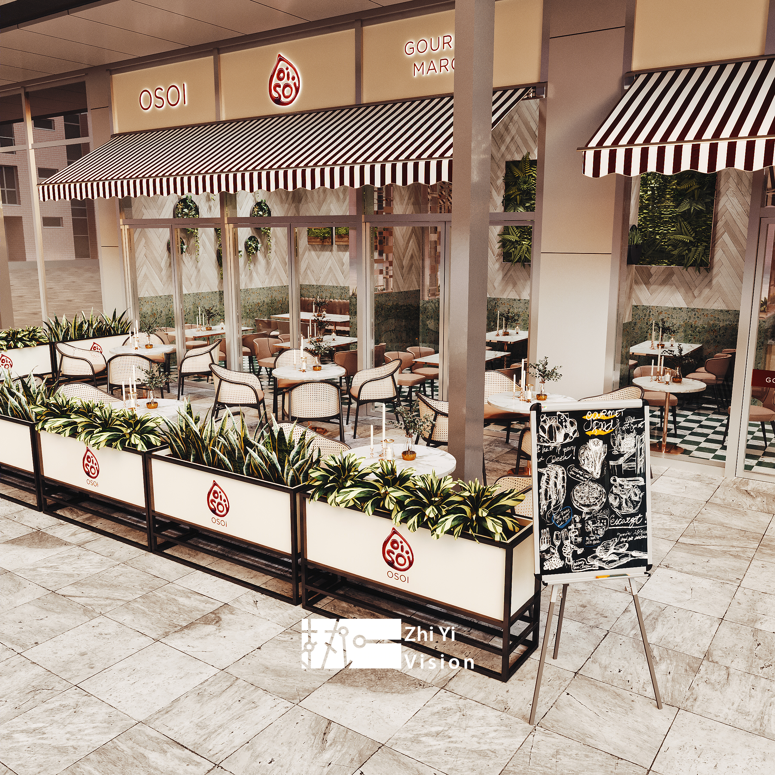 现代港风餐厅-4