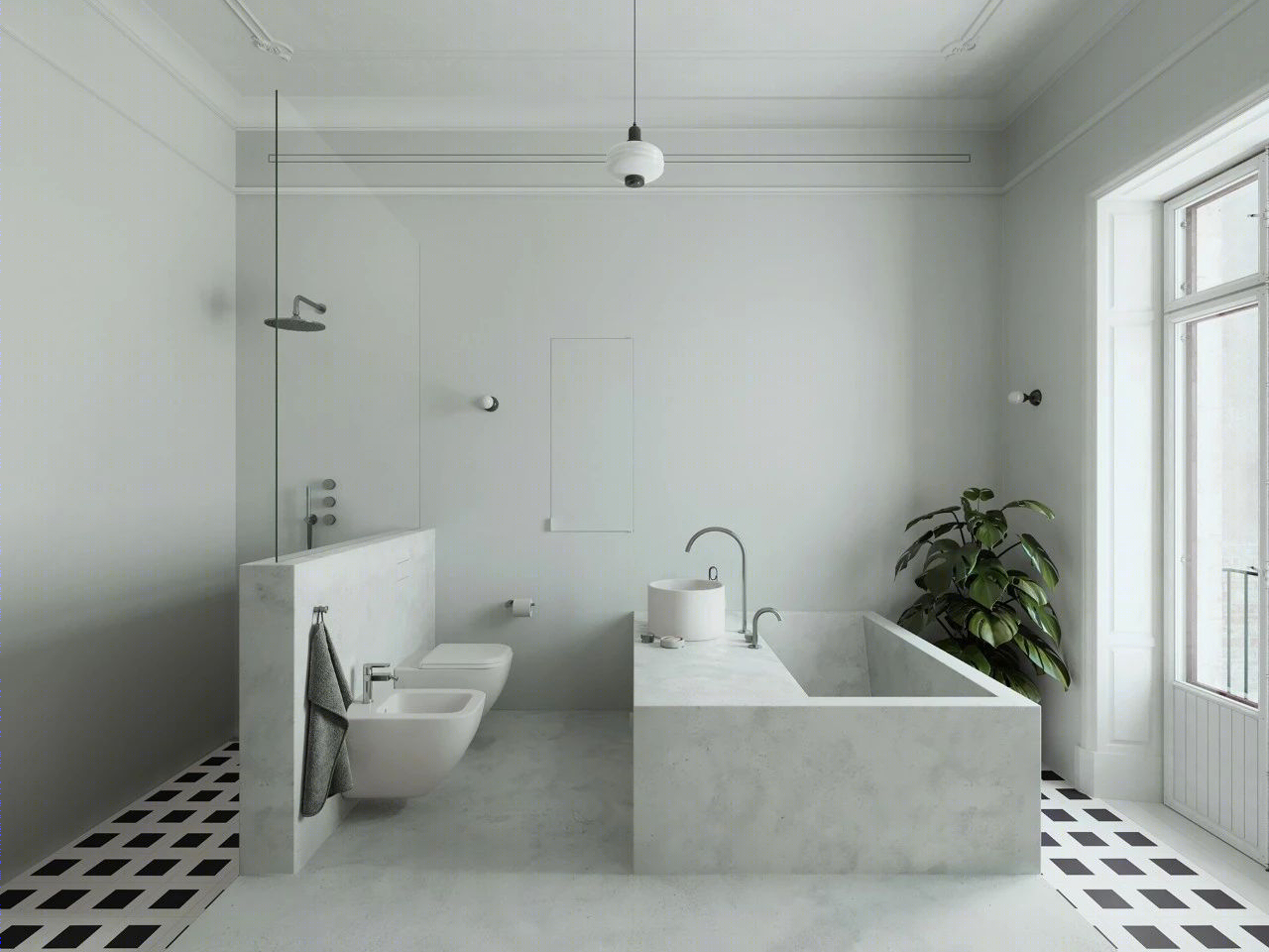 乌克兰一室户极简公寓，镜面元素打造宽敞空间-45