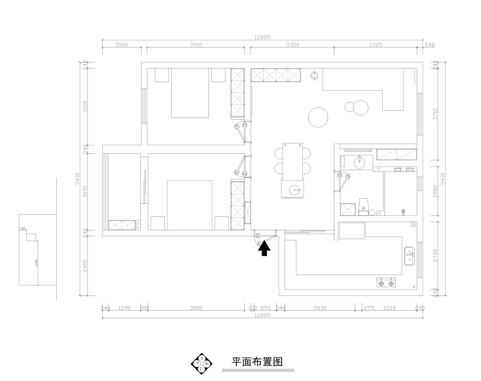 深零新作 ∣《爵士》99㎡现代简约风-2