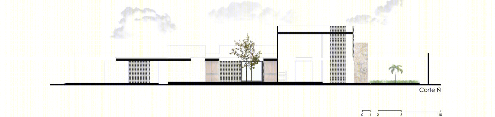 墨西哥天井庭院别墅(2017)(P11 Arquitectos)设计-39