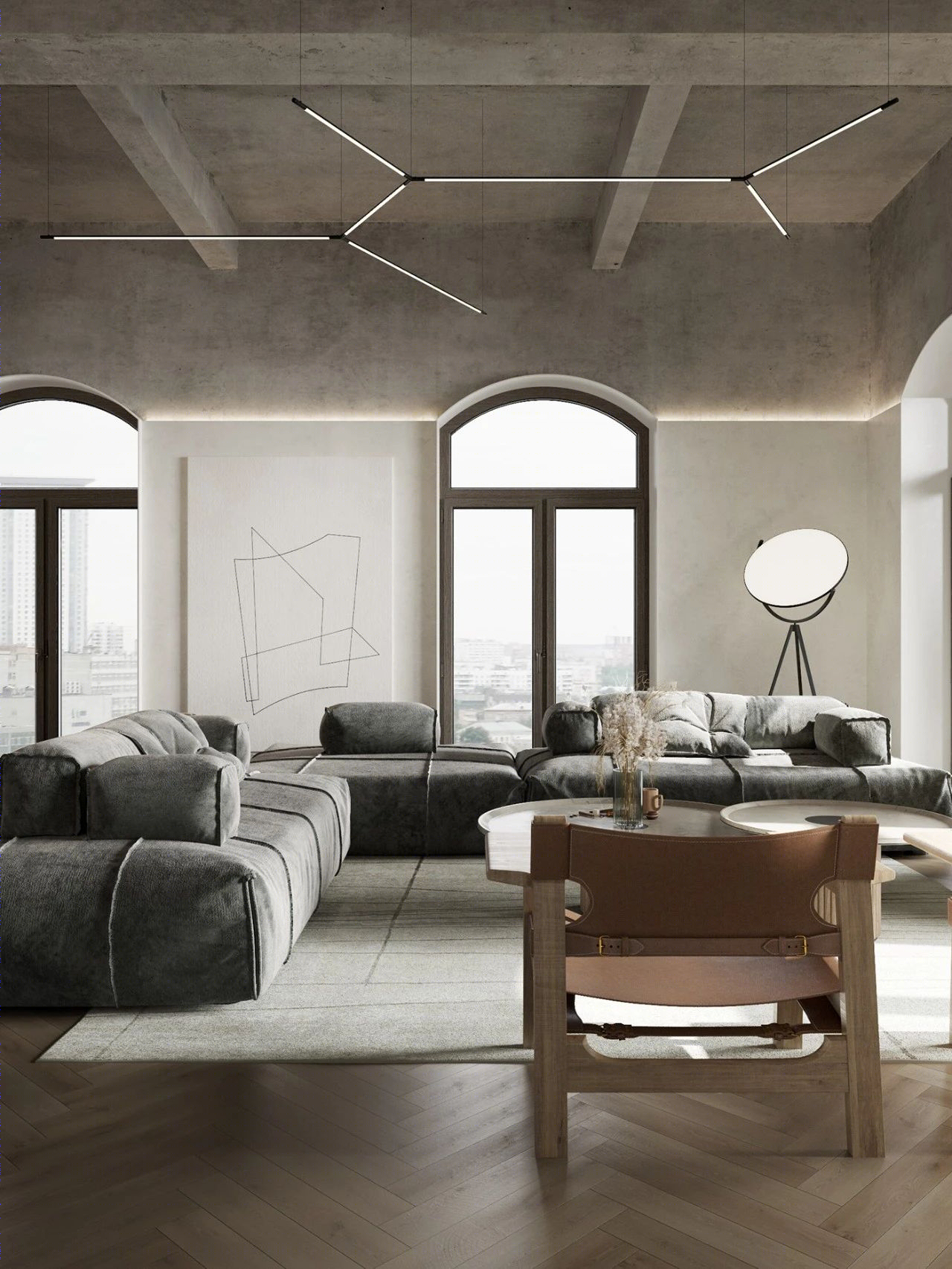 原木水泥灰,优雅 loft 生活-26