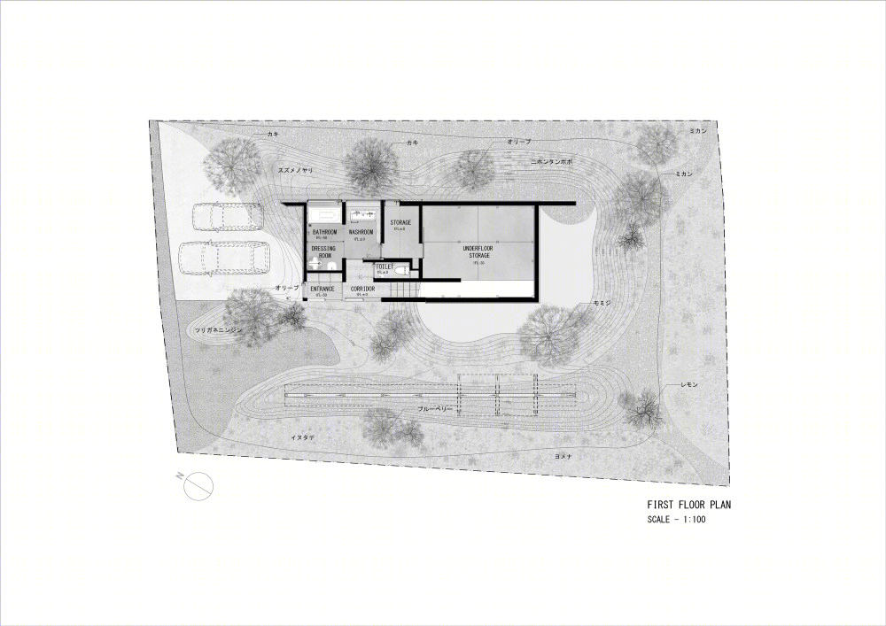 日本 Hashimoto 山间林地中的半室内半室外现代谷仓住宅-36