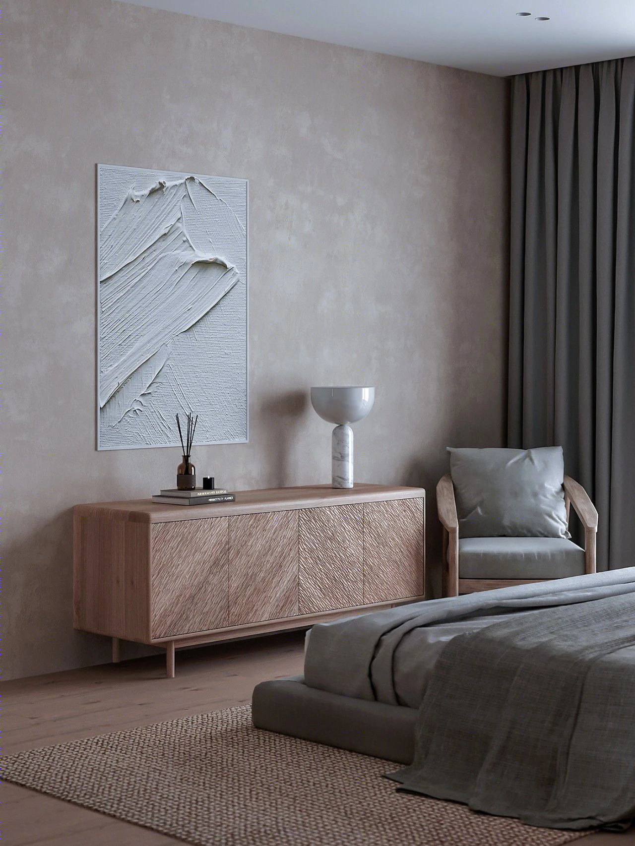 极简卧室设计，木石搭配禅意与简约-12