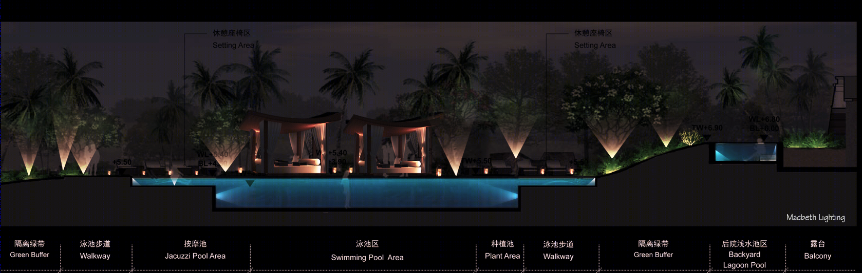 土福灣中堂喜來登大酒店灯光设计-46
