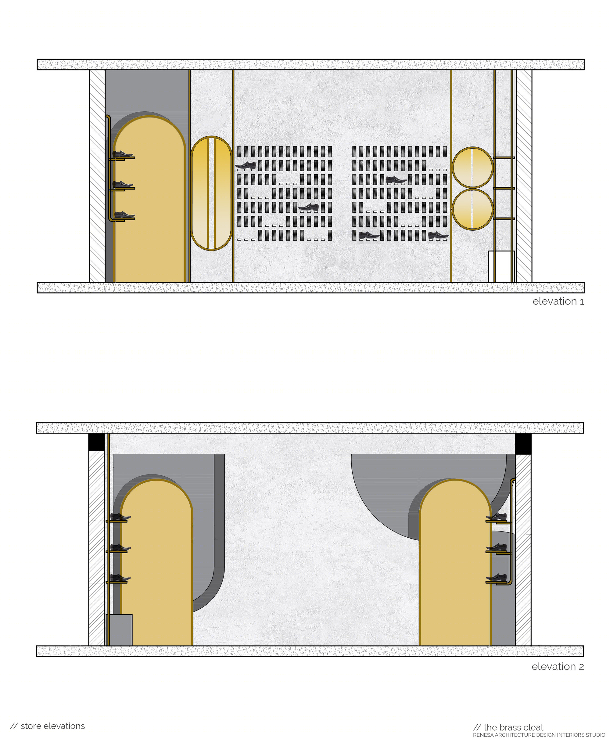 融合建筑美学的鞋店设计-35