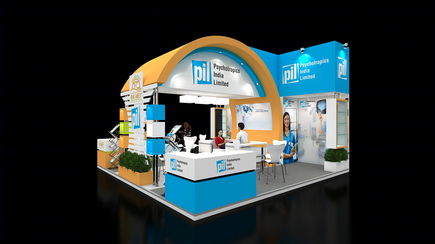 Anastasiya Gushchina丨展厅丨Bio Med Exhibition Stand Design-1