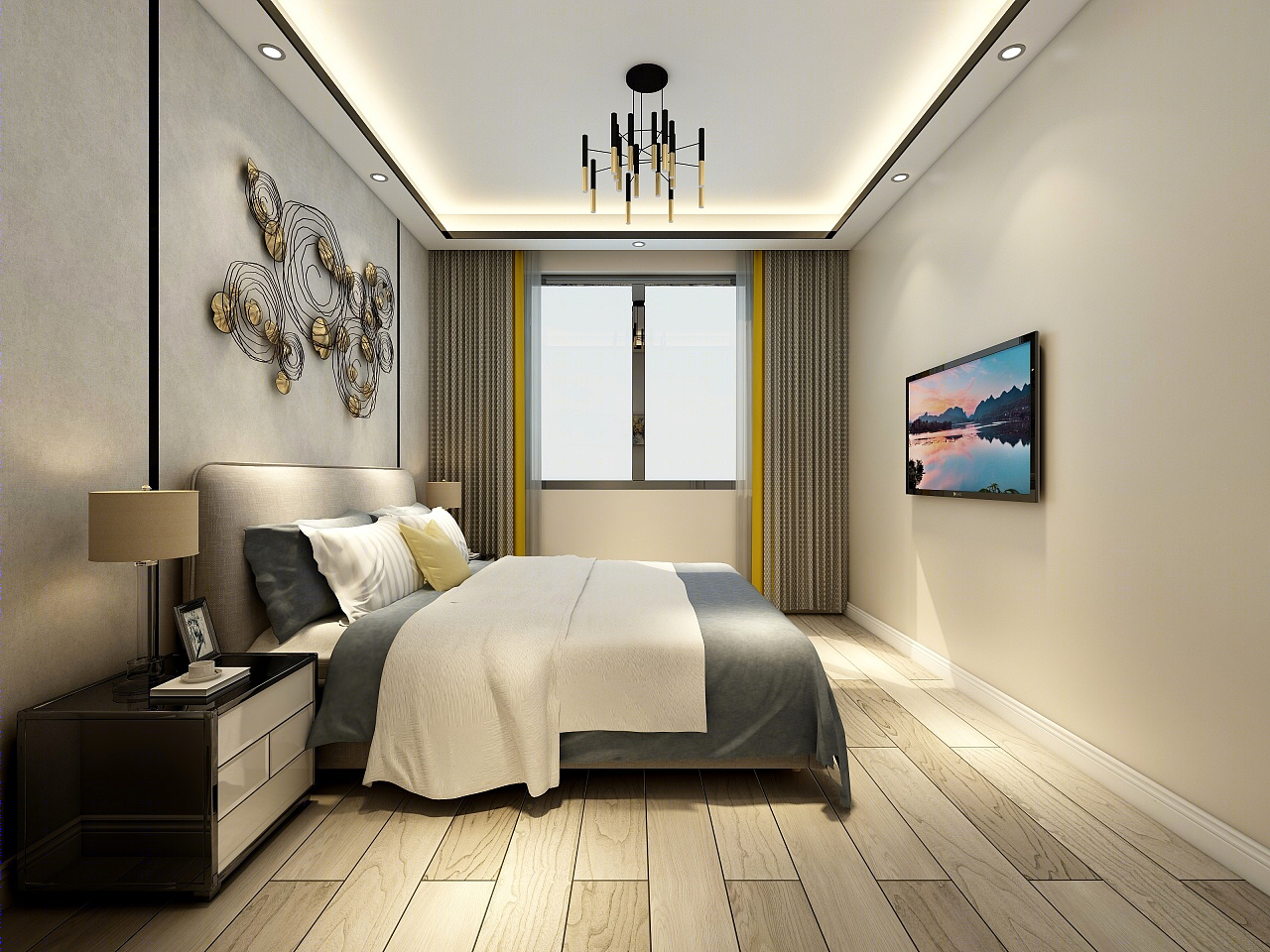 58㎡现代轻奢一居室-8