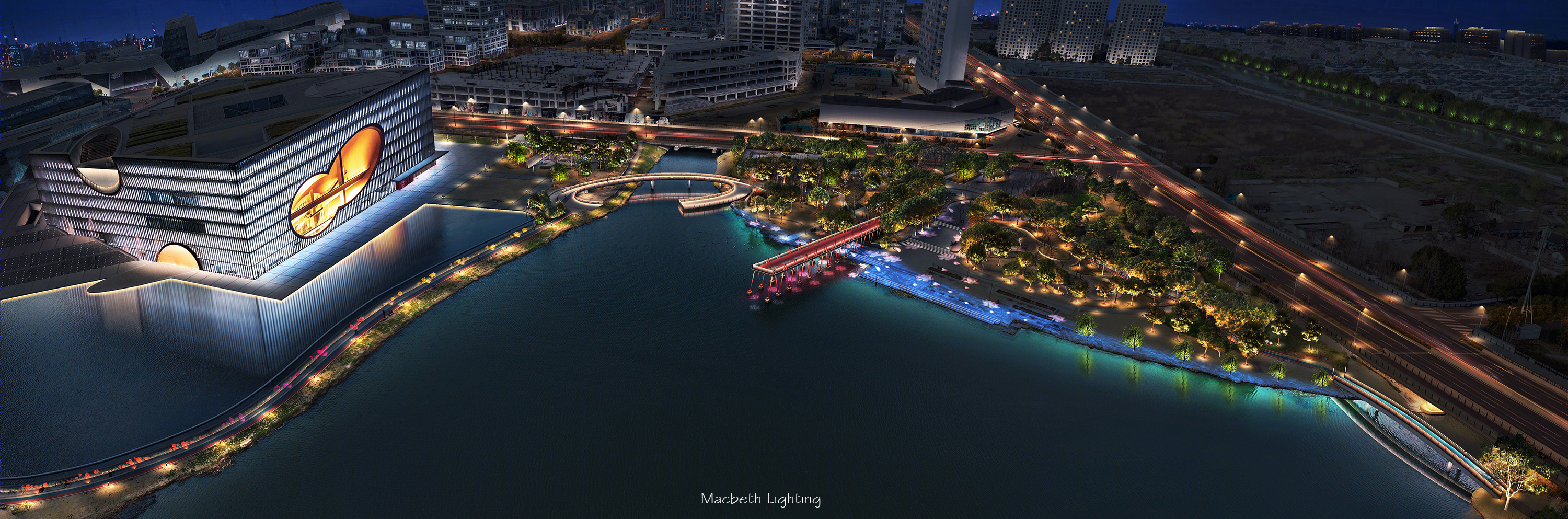 嘉定远香湖区域夜景灯光设计展示丨中国上海丨其他设计单位-4