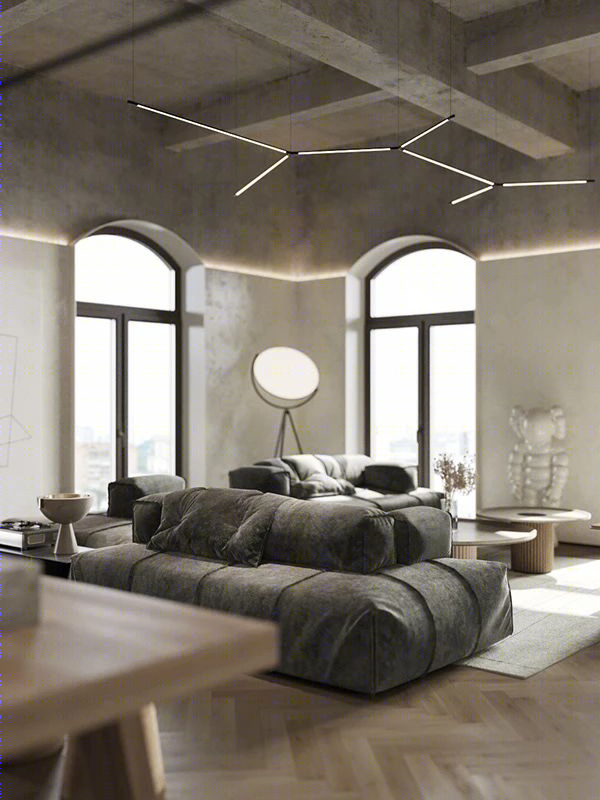 原木水泥灰，优雅 loft 生活-30