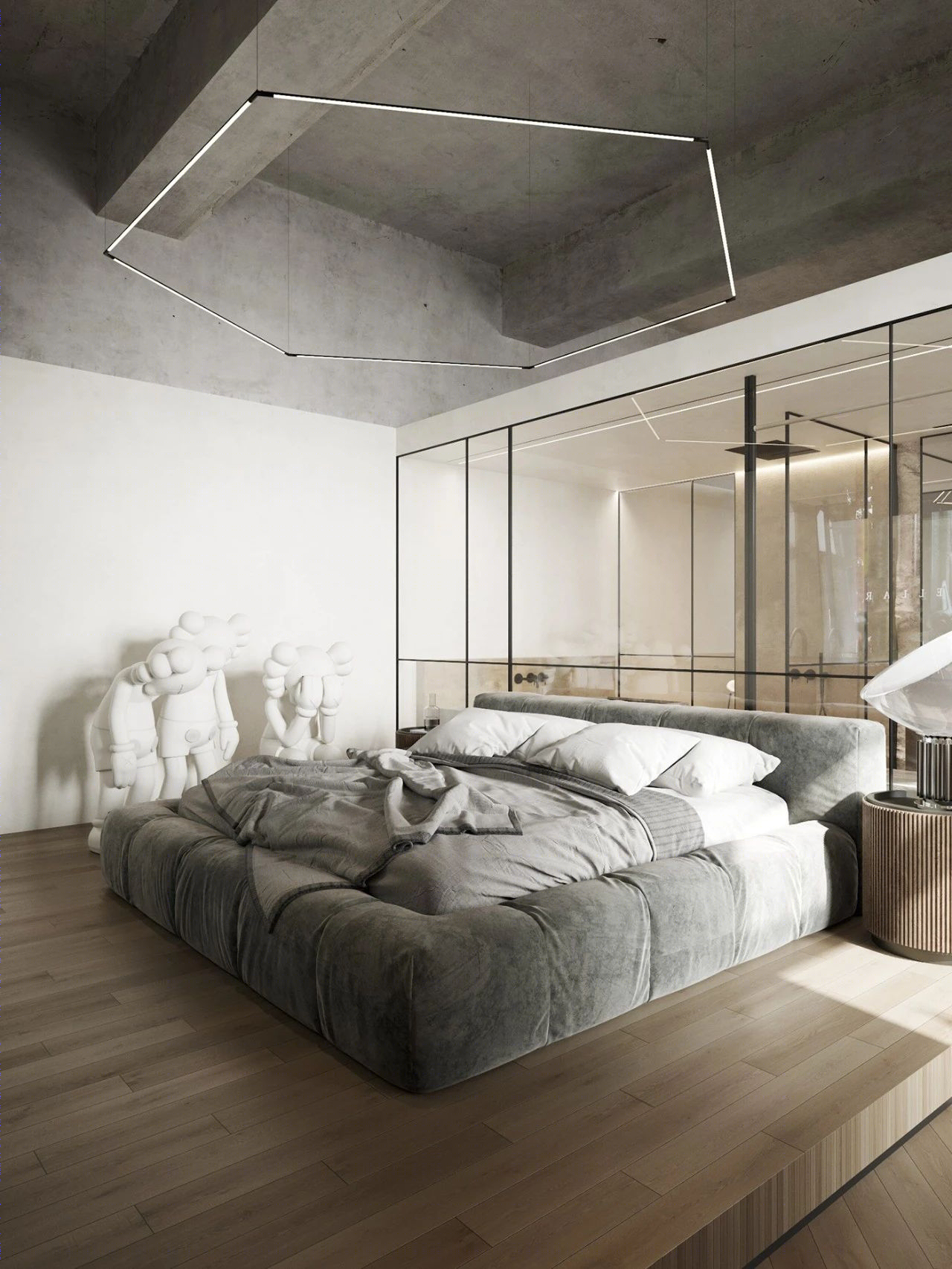 原木水泥灰，优雅 loft 生活-33