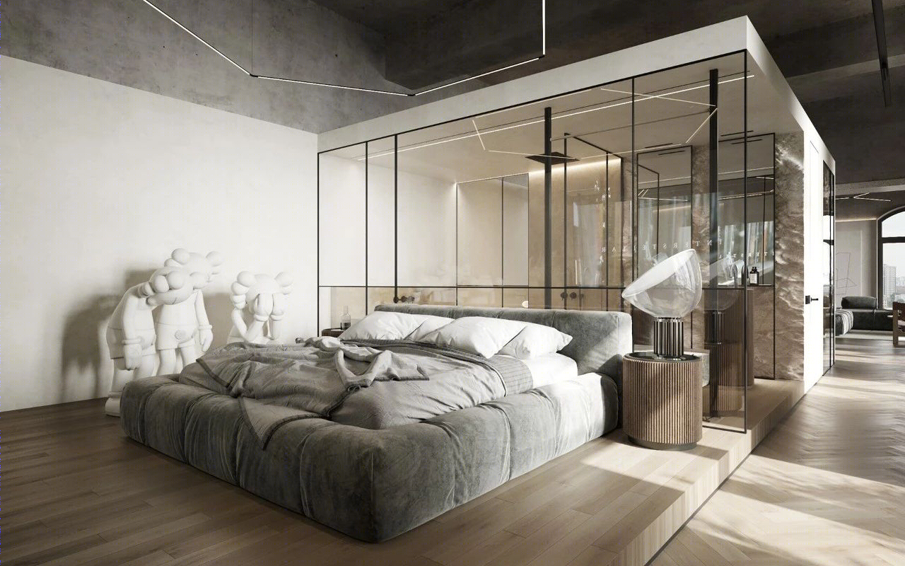 原木水泥灰，优雅 loft 生活-38