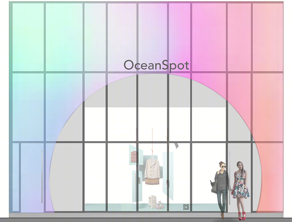 上海 OceanSpot 联合零售店 | 变色薄膜与灵活展示系统打造独特购物体验-43