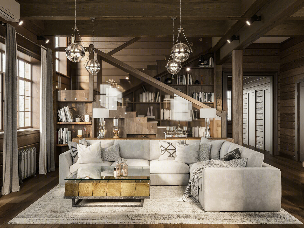 莫斯科360㎡木屋设计 至高境界的美！-1