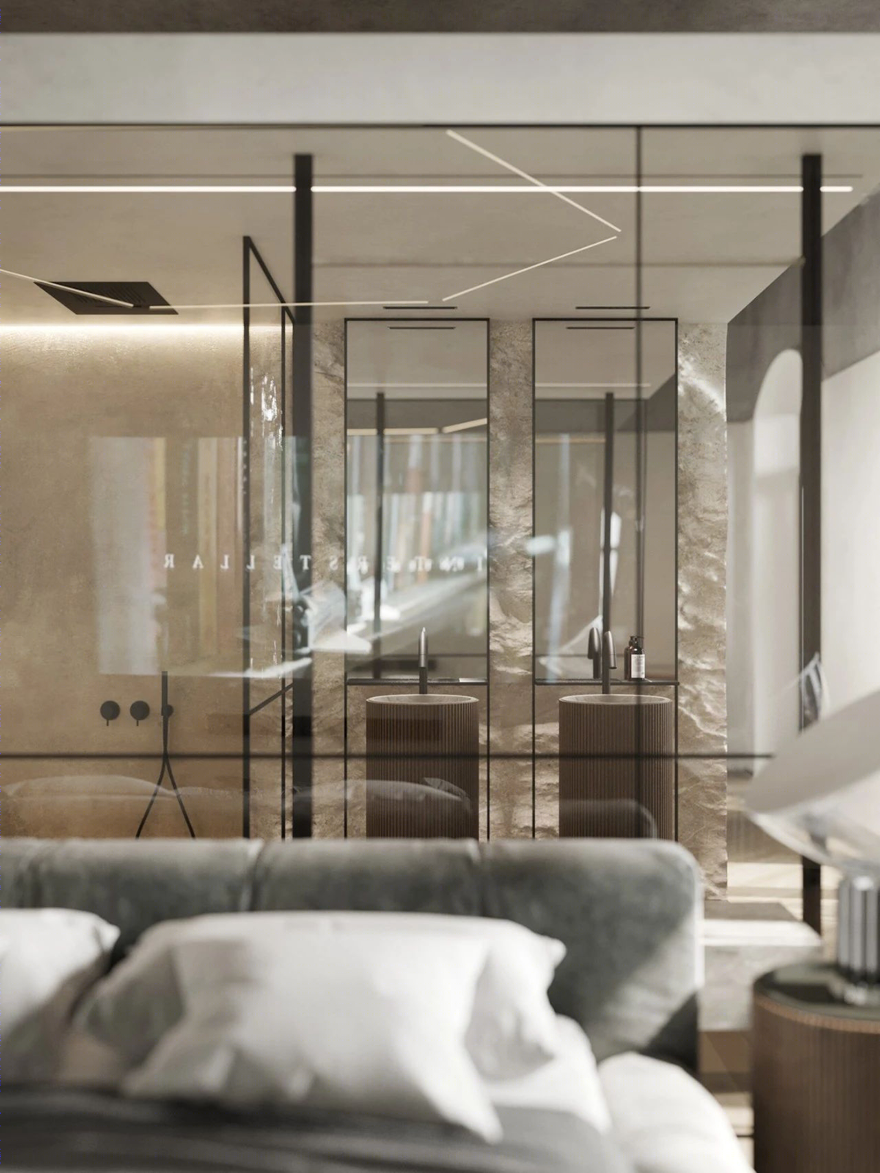 原木水泥灰，优雅 loft 生活-51