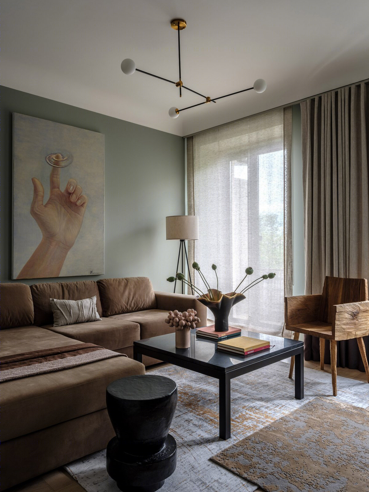 莫斯科灰色调单身公寓，设计师 Svetlana Herzen 打造男性化空间-2