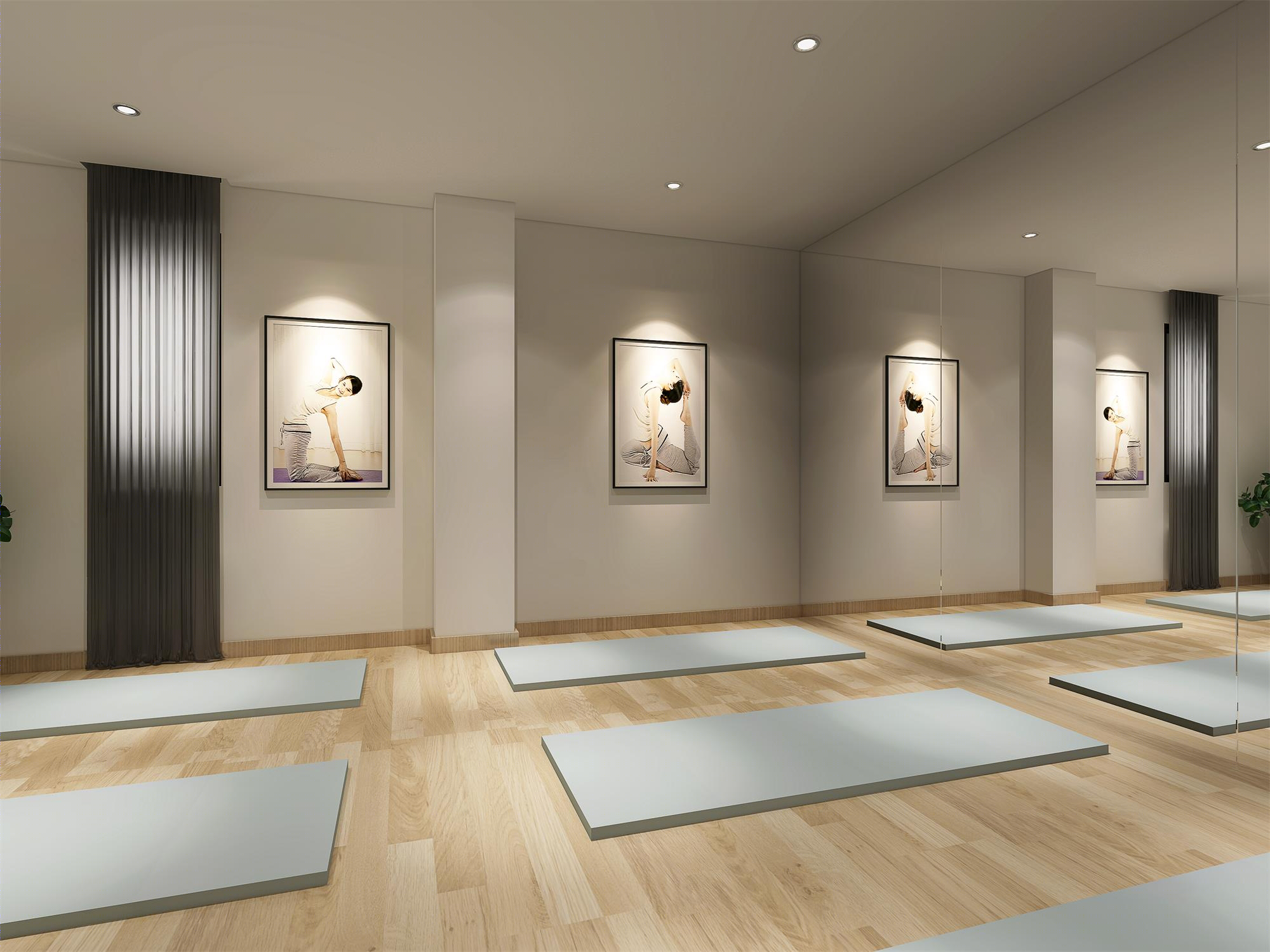细柳腰瑜伽馆 · 现代简约风瑜伽空间-7