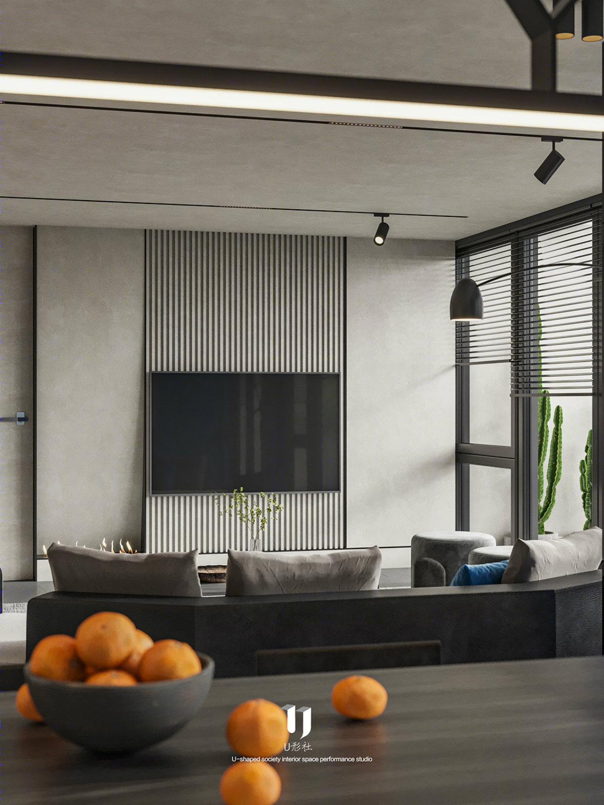 现代风格「律动」空间 | 玻璃屏幕与软装饰品的巧妙搭配-8