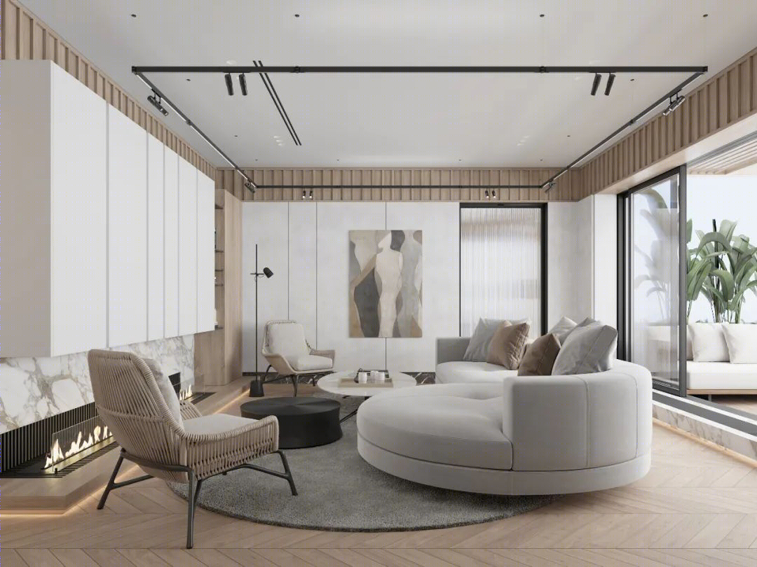 DE&DE 新作 | 95m²简约私宅,大理石与原木的和谐-1