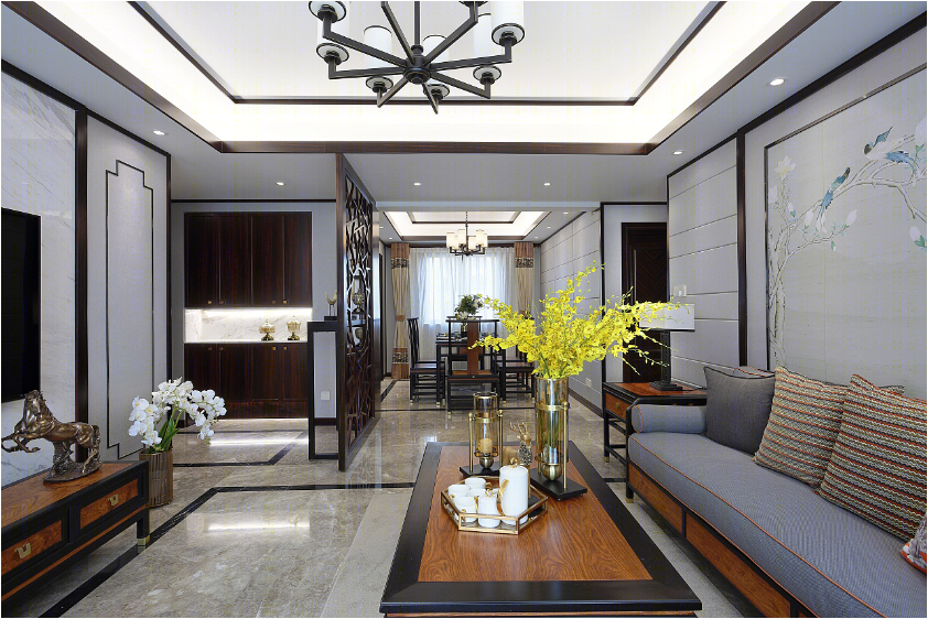 徐汇臻园现代中式住宅-2