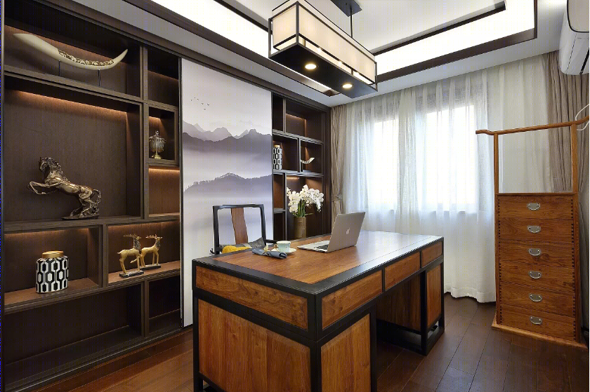 徐汇臻园现代中式住宅-4